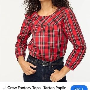 J crew Tartan Top NWT LP